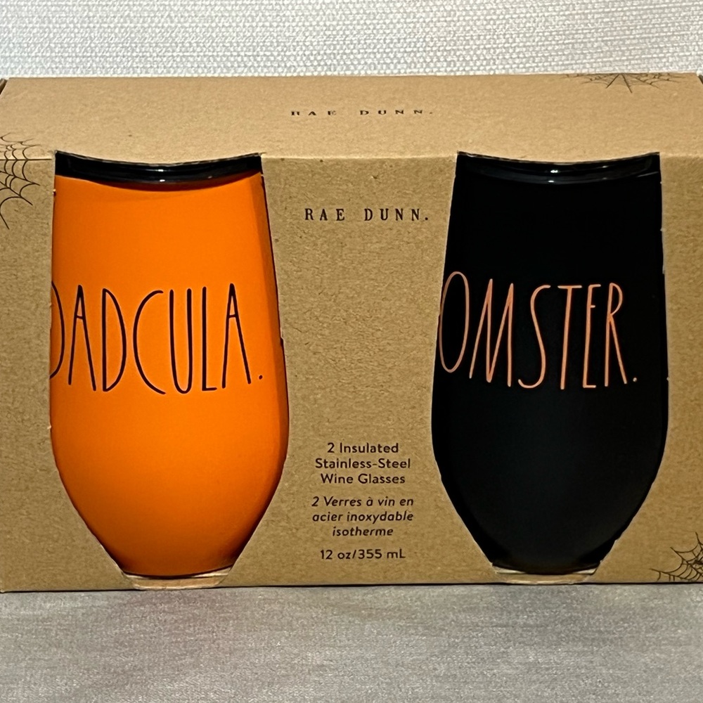 2 Rae Dunn Insulated Tumbler / Halloween / Matte Black  / Stainless Steel